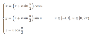  Möbius strip equations